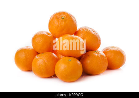 Clementine isoliert. Mandarin orange.Tangerine Stockfoto