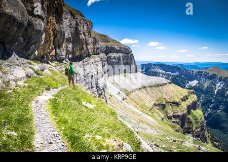 "Faja de Las Flores, Ordesa y Monte Perdido Nationalpark, Spanien Stockfoto