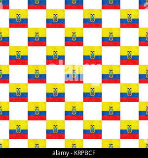 Grunge Style Ecuador Flagge Muster Stockfoto