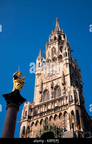 Marienplatz, Neues Rathaus München, Deutschland Stockfoto