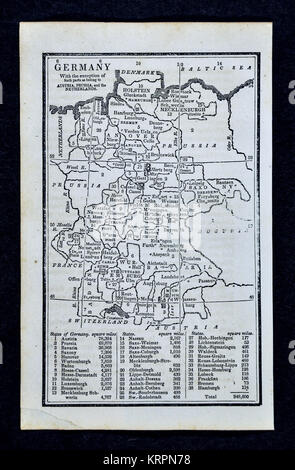 1830 Nathan Hale Karte - Deutschland - Frankfurt Bayern Stockfoto