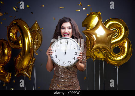 Ich bin bereit, das neue Jahr begrüßen zu dürfen Stockfoto