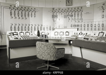 Control Center im stillgelegten Tagebau Ferropolis in grÃ¤fenhainichen Stockfoto