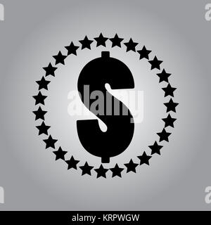 Dollar Sterne Symbol. Stockfoto