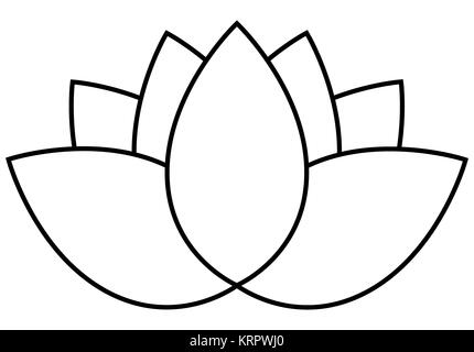 Lotus-Blume-Symbol Stockfoto