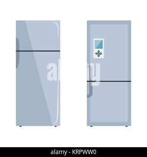 Ein Kühlschrank auf weißem Hintergrund Stock Vektor