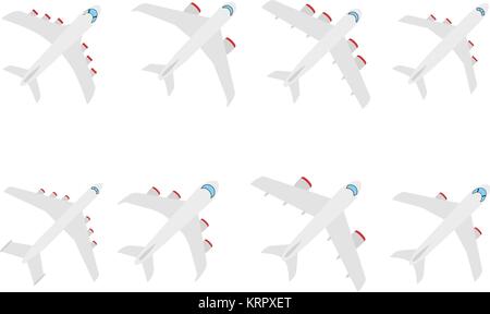 Vektor einrichten der verschiedenen Flugzeug Symbole. Alle Vektorobjekte sind isoliert Stock Vektor