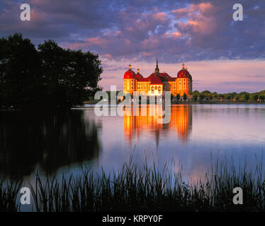 Schloss Moritzburg, in der Nähe von Dresden, Sachsen, Deutschland Stockfoto