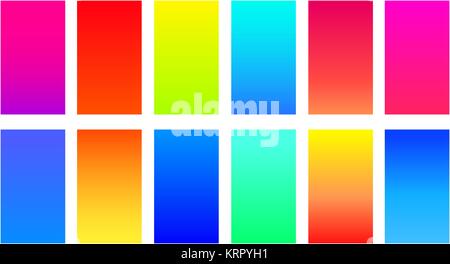 Satz von Vivid gesättigte Farbverläufe für Karten, Hintergründe, Banner Stock Vektor