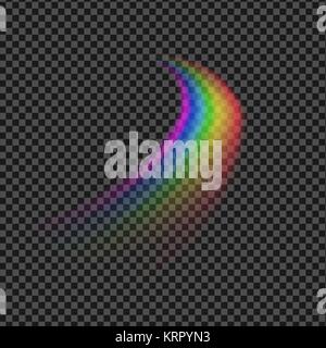 Moonbow Linie Abbildung auf Transparenten Hintergrund isoliert Stock Vektor