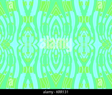 Abstrakte geometrische nahtlose Hintergrund. Regelmäßige symmetrische Ornamente Hellblau, Hellgrün und Mintgrün, zart und reich verzierten. Stockfoto