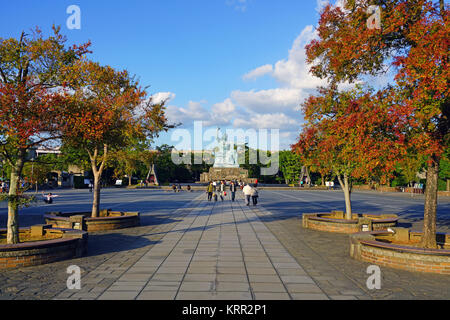 Ansicht der Nagasaki Peace Park in Nagasaki, Japan im Herbst entfernt Stockfoto