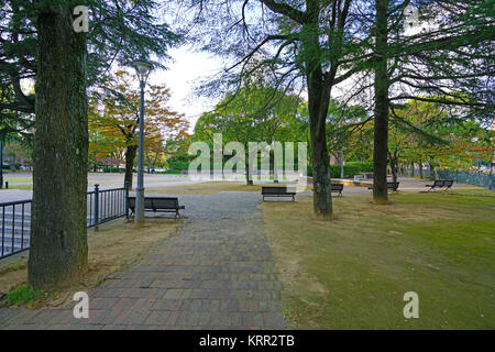 Ansicht der Nagasaki Peace Park in Nagasaki, Japan im Herbst entfernt Stockfoto