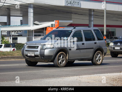 CHIANG MAI, THAILAND - 30. NOVEMBER 2017: Private SUV-Auto, Schwarz Land Rover Freelander 2. Foto bei radialen Straße Nr. 1001, nördlich von Chiang Mai City. Stockfoto