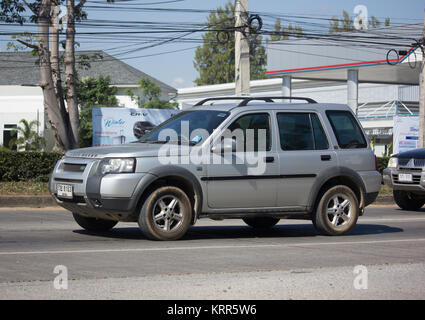 CHIANG MAI, THAILAND - 30. NOVEMBER 2017: Private SUV-Auto, Schwarz Land Rover Freelander 2. Foto bei radialen Straße Nr. 1001, nördlich von Chiang Mai City. Stockfoto