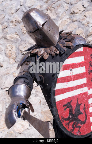 Ritter Training für den Kampf Stockfoto