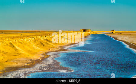 Chott el Djerid, eine endorheic Salt Lake in Tunesien Stockfoto