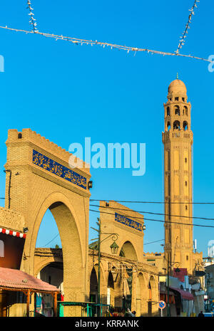 Gebäude in der Medina von Tozeur, Tunesien. Nordafrika Stockfoto