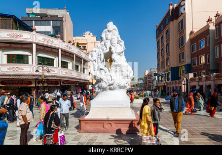 Skulptur außerhalb des Jallianwala Bagh, einem öffentlichen Garten in Amritsar, Punjab, Indien, das Gedenken an die Märtyrer des 1919 Jallianwala Bagh Massakers Stockfoto