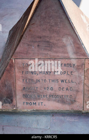 Martyrs' Gut, Jallianwala Bagh, einem öffentlichen Garten in Amritsar, Punjab, Indien, ein Denkmal zur Erinnerung an die 1919 britischen Jallianwala Bagh Massakers Stockfoto