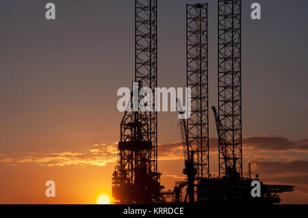 Offshore Oil Rig Bohrinsel Stockfoto