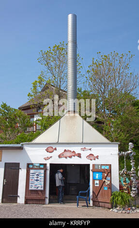 Fisch rauch Haus am Strand von Vitt, Kap Arkona, das Nordkap, Insel Rügen, Ostsee, Deutschland Stockfoto