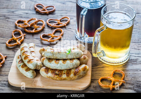 Gegrillte Würstchen Stockfoto