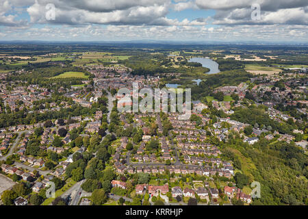 Eine Luftaufnahme des Cheshire Stadt Knutsford Stockfoto