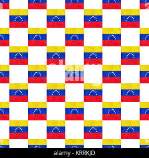 Venezuela Grunge Flagge nahtlose Muster Stockfoto