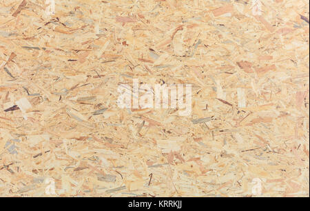 Helles Holz Spanplatten Textur Hintergrund. Nahaufnahme mit Details Stockfoto