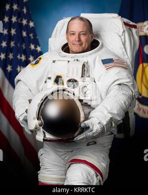 Offizielles Portrait der NASA Iss Expedition 54-55 backup Crew Deutsche Alexander Gerst der Europäischen Raumfahrtagentur am Johnson Space Center Juli 26, 2017 in Houston, Texas. Stockfoto