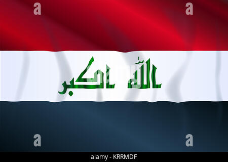 Irak wehende Flagge Stockfoto