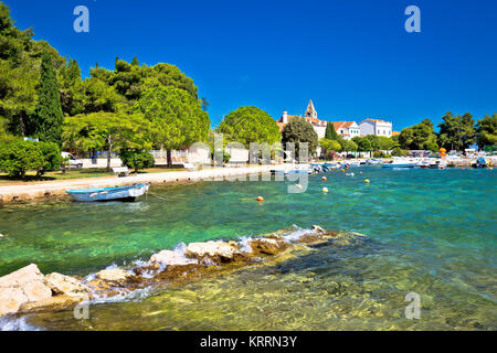 Dorf an der Küste von Sveti Filip I Jakov Strand Stockfoto