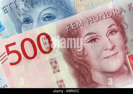 Schwedische Währung hautnah Stockfoto