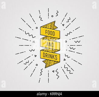 Essen und trinken. Inspirational Abbildung, motivierenden Zitat Stockfoto