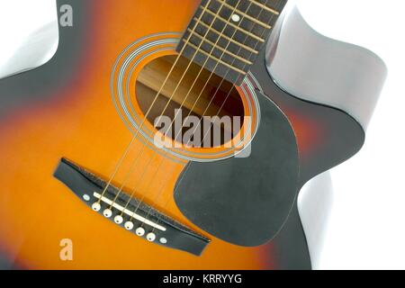 Akustikgitarre-Detail Stockfoto