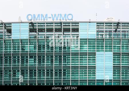 Genf, Schweiz - Oktober 1, 2017: Die WMO in Genf. Die WMO ist die World Meteorological Organisation Stockfoto