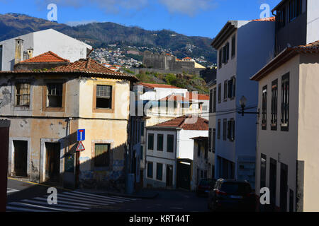 Blick auf São João do Pico Festung, Funchal, Madeira, Portugal Stockfoto