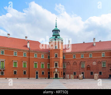 Die Warschauer Altstadt, dem Königlichen Schloss Innenhof, Warschau, Polen Stockfoto