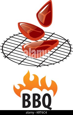 Barbecue Party Logo Stock Vektor