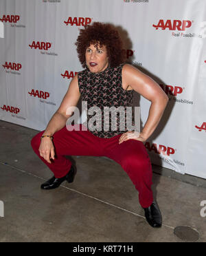 MIAMI BEACH, FL - 15. Mai: Mai Palmer an der AARP Superstar Contest 2015 Ankunft am Miami Beach Convention Center am 15. Mai 2015 Menschen: Mai Palmer Stockfoto