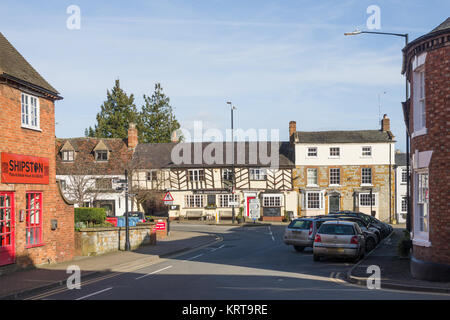 Ein Blick auf die Horseshoe Inn, Moreton-in-Marsh, Warwickshire, England, Großbritannien Stockfoto