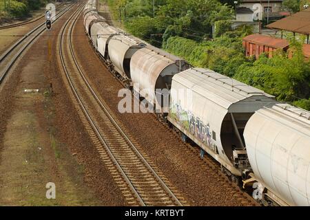 Güterzug-Wagen Stockfoto