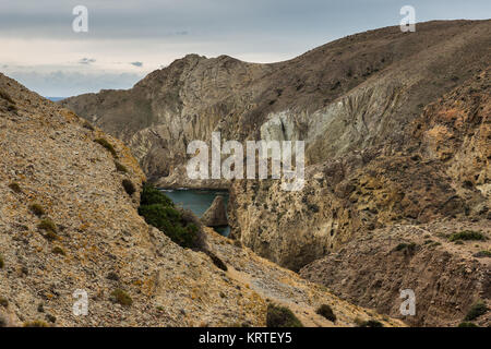 Landschaft fotografiert in der Nähe des Escullos. Naturpark Cabo de Gata. Spanien. Stockfoto