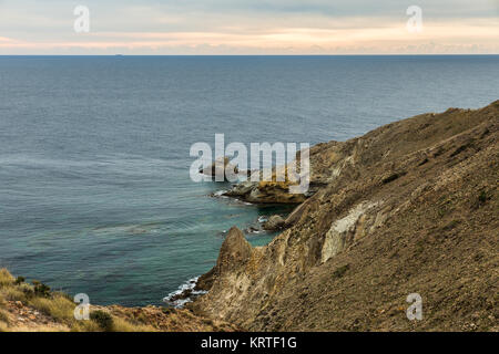 Landschaft fotografiert in der Nähe des Escullos. Naturpark Cabo de Gata. Spanien. Stockfoto