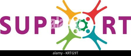 Support logo Vektor icon Stock Vektor