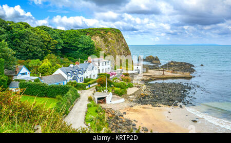 Portbradden, einem kleinen Dorf in der Nähe von Ballintoy, County Antrim, Nordirland. Stockfoto