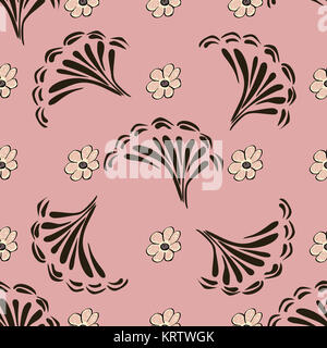 Abstrakte Blumen Musterdesign Hintergrund. Vektor Textur Floral nahtlose Hintergründe. Stockfoto