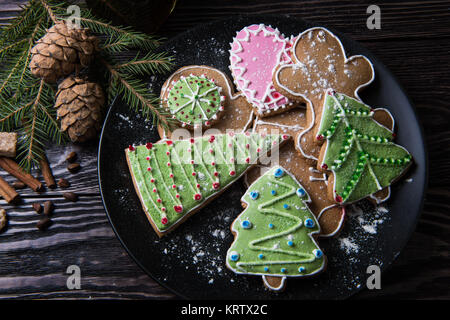 Neues Jahr hausgemachte Lebkuchen Stockfoto