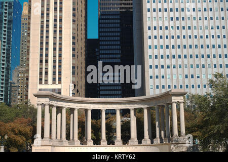 Anzeigen von Millennium Monument im Wrigley Quadrat am Millennium Park Stockfoto